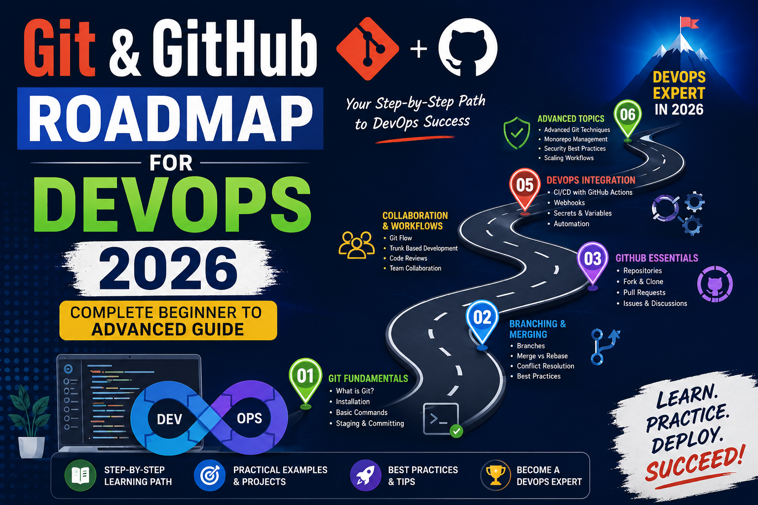 Git & GitHub Roadmap for DevOps 2026 | Complete Learning Path