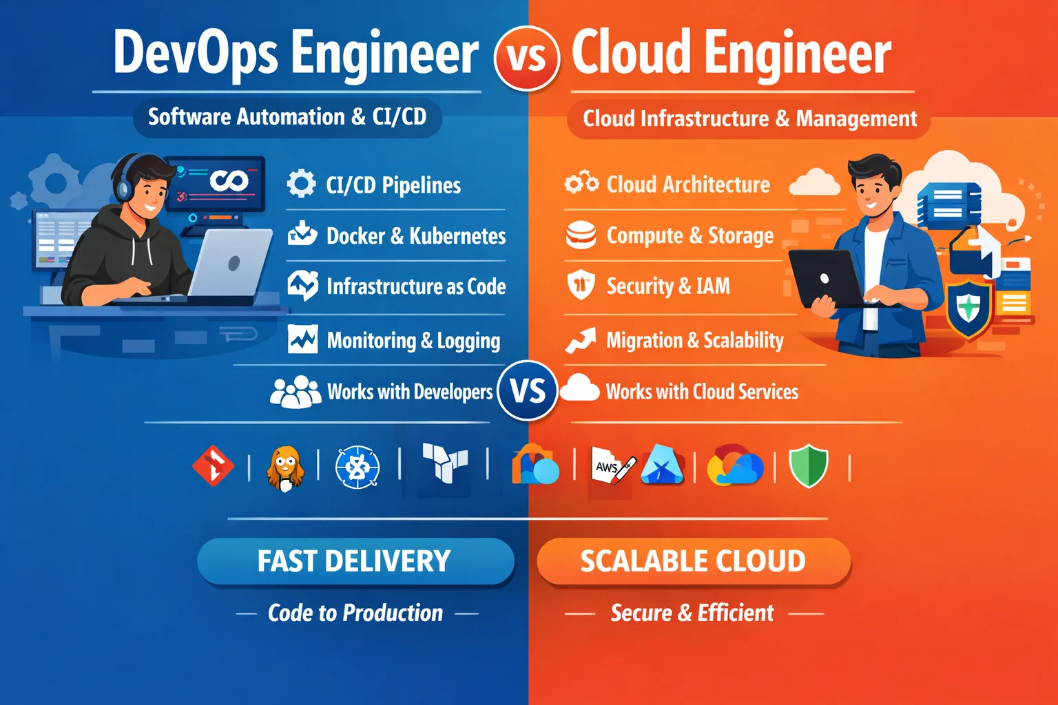 DevOps Engineer vs Cloud Engineer