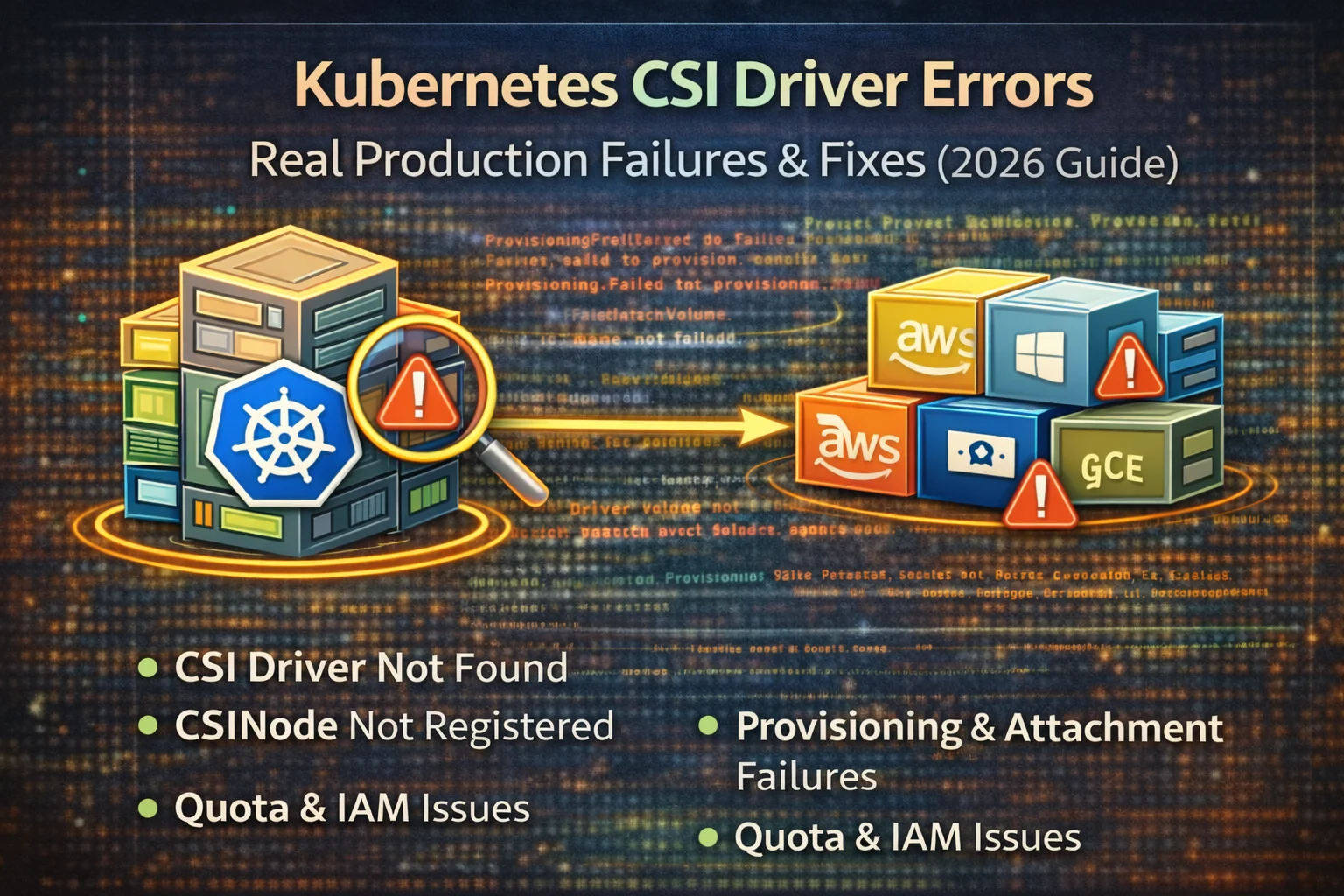 Kubernetes CSI Driver Errors: Real Production Failures & Fixes (2026 Guide)