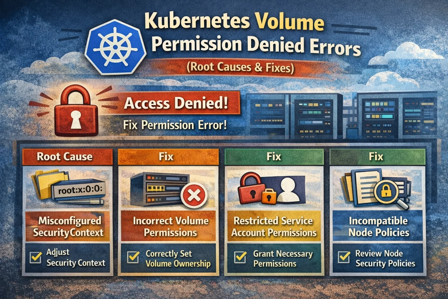 Kubernetes Volume Permission Denied Errors (Root Causes & Fixes)