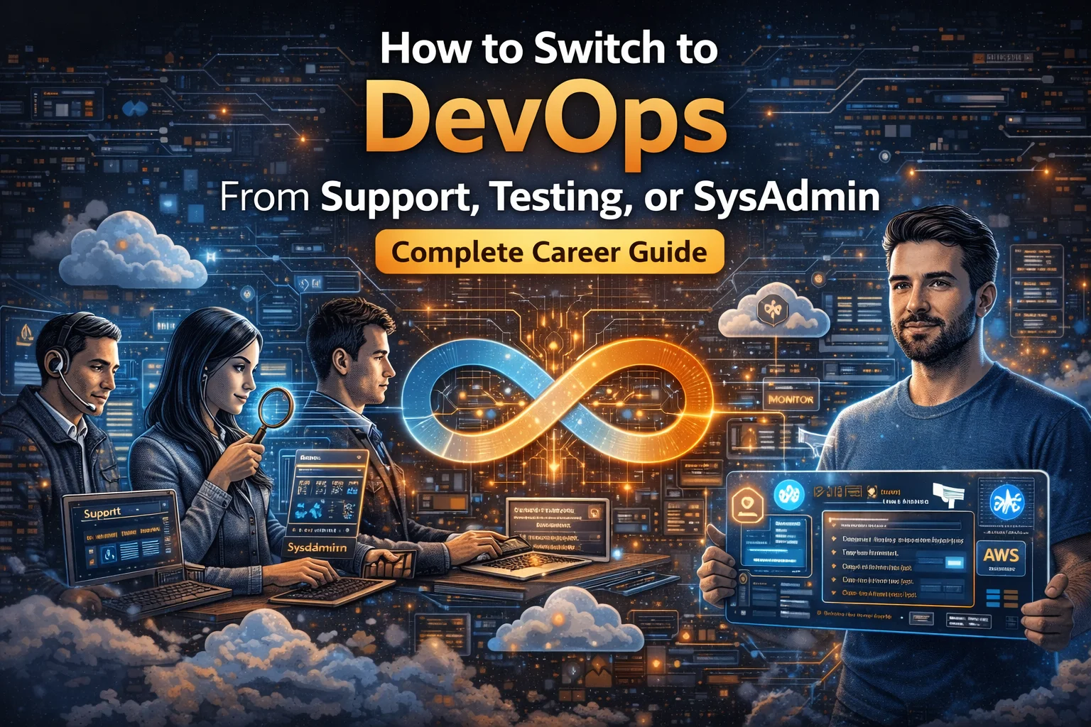 How to Switch to DevOps From Support, Testing, or SysAdmin (Complete Career Guide)