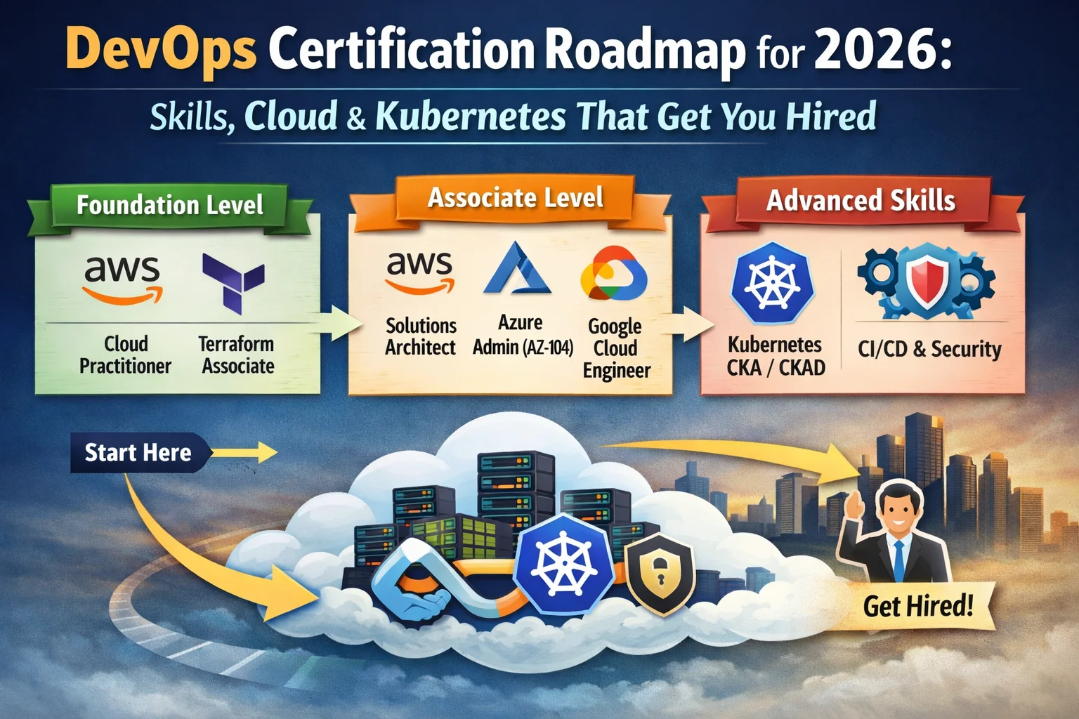 DevOps Certification Roadmap for 2026: Skills, Cloud & Kubernetes That Get You Hired 