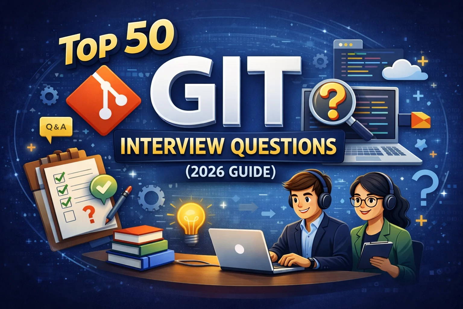 Top 50 Git Interview Questions and Answers for Freshers (2026 Ultimate Guide for DevOps & Developers)
