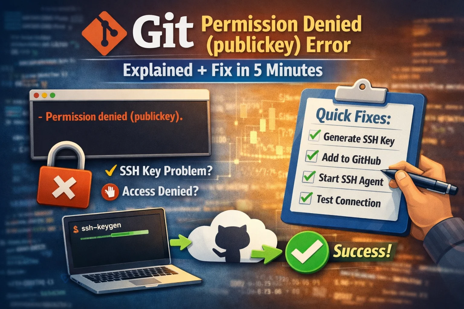 Git Permission Denied (publickey) Error Explained + Fix in 5 Minutes