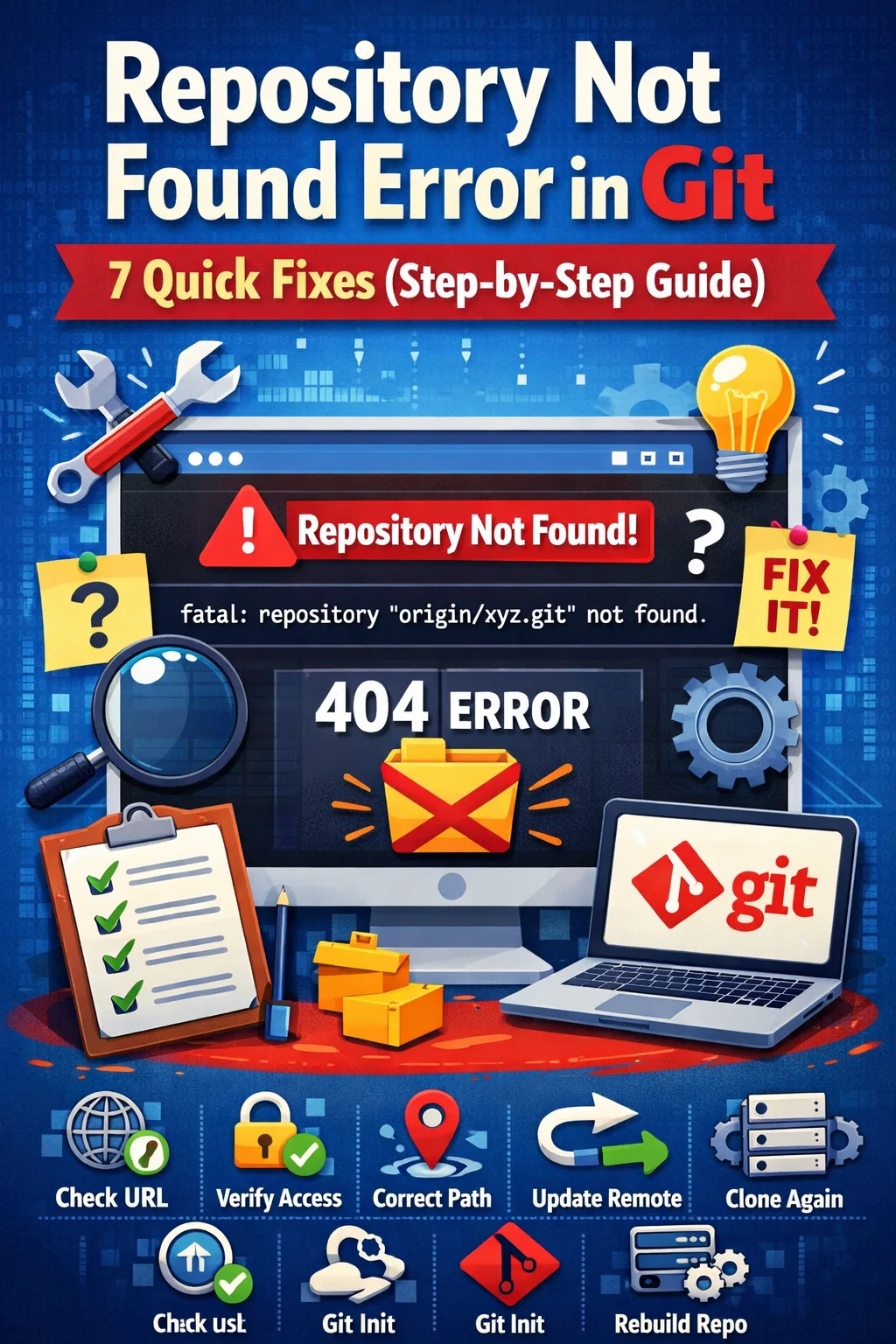 Repository Not Found Error in Git – 7 Quick Fixes (Step-by-Step Guide)