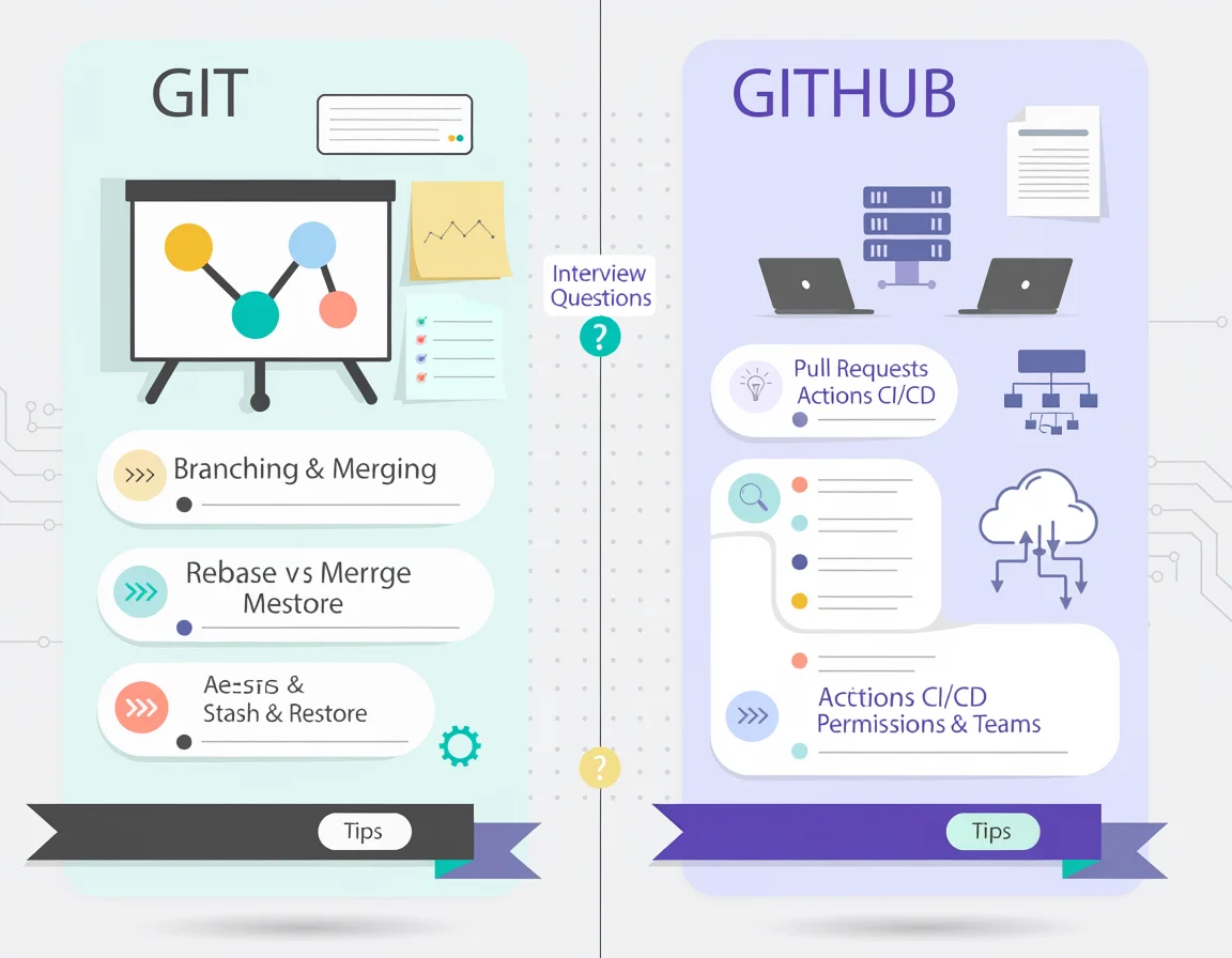 git vs github interview questions