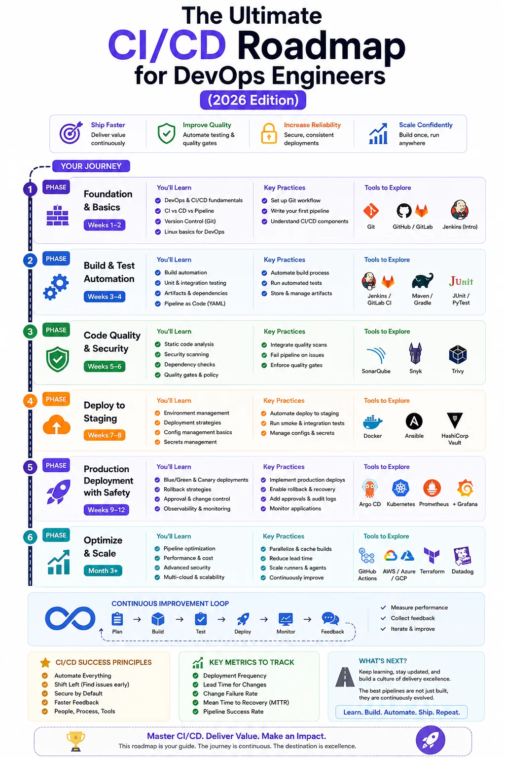 The Ultimate CI/CD Roadmap for DevOps Engineers (2026 Edition)